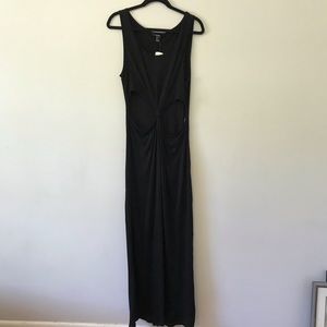 BNWT Forever 21 Cutout Knotted Black Maxi Dress